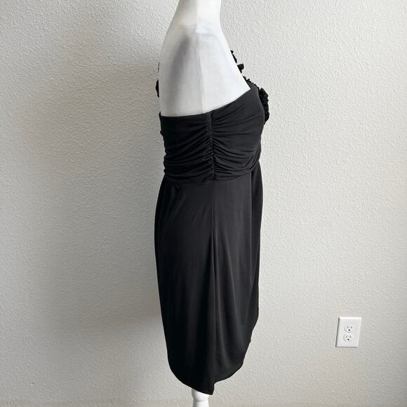 Enfocus Studio Cocktail Dress Women's 14 One Shoulder Black Draped Formal Party - Picture 6 of 7